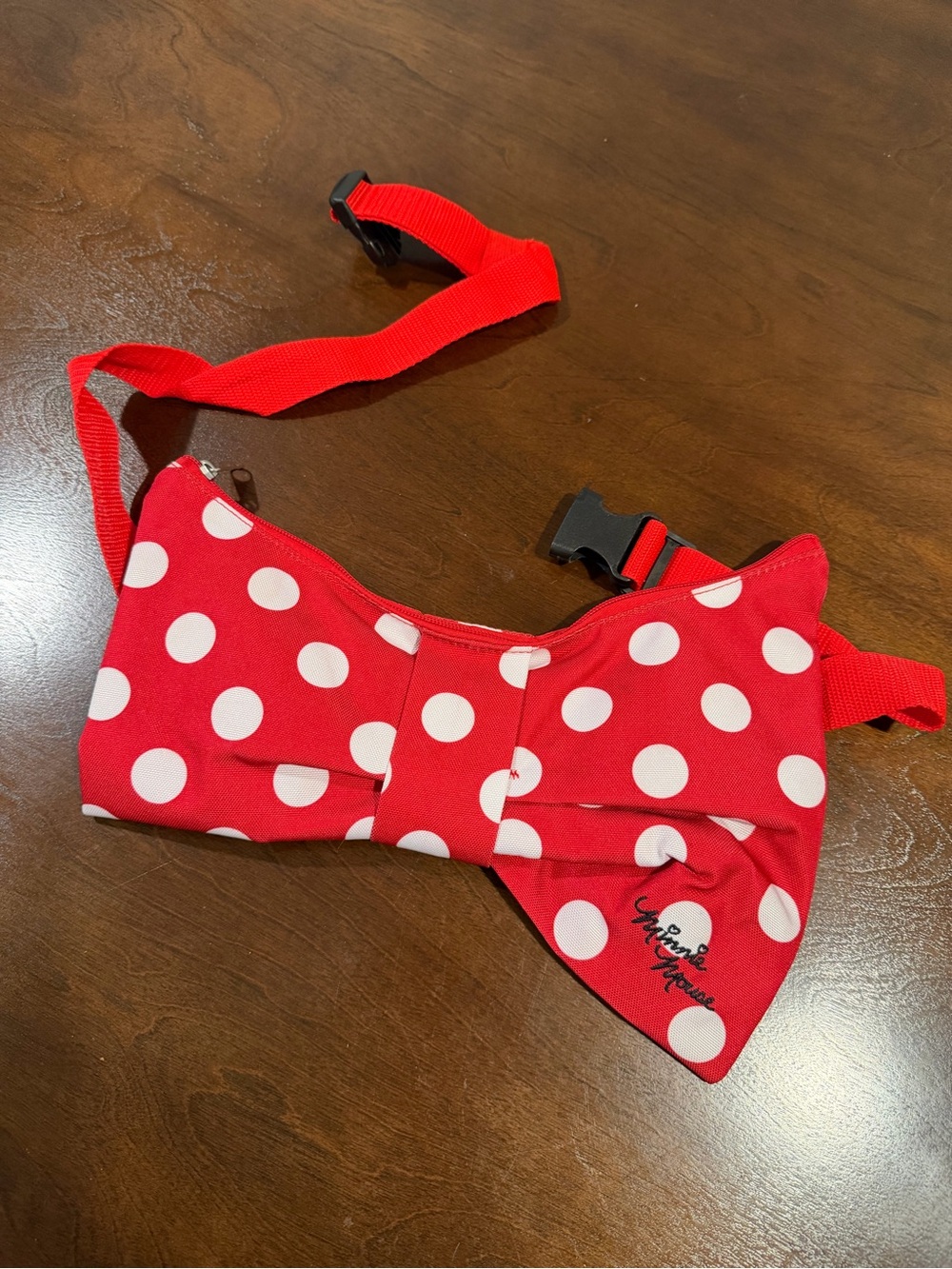 Disney Red White Polka Dot Bow Belt Bag